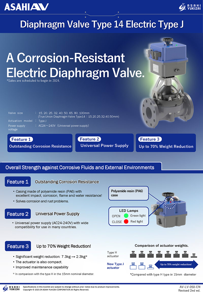 Diaphragm Valve Type 14 Electric Type J