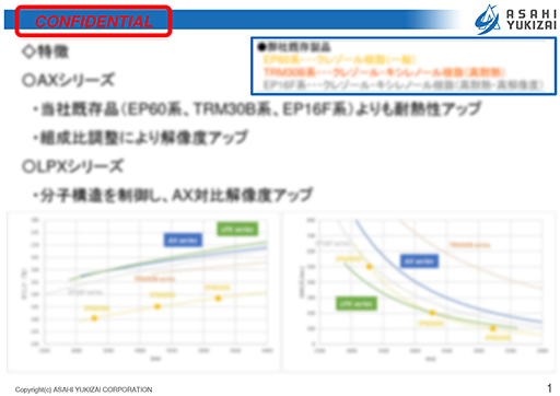 フォトレジスト用ノボラック樹脂 資料